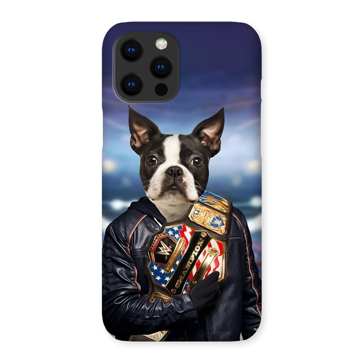 The Wrestler: Custom Pet Phone Case - Paw & Glory - Dog Portraits - Pet Portraits