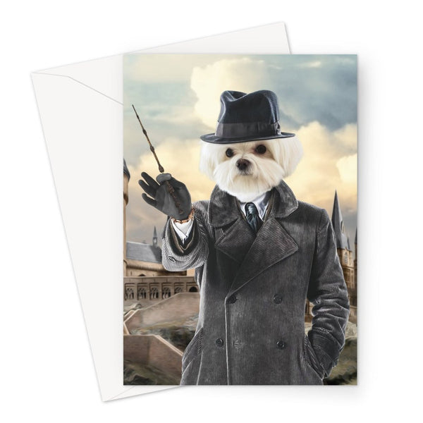 Young Wise Wizard Custom Pet Greeting Card | Personalised Pet Gift | Paw & Glory