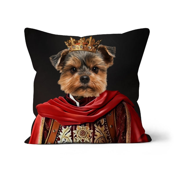 The Young King: Custom Pet Pillow | royal pet portrait | Paw & Glory