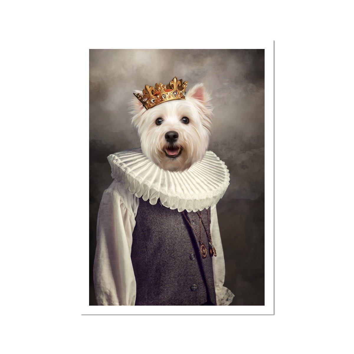 The Young Prince: Custom Pet Poster - Paw & Glory - Dog Portraits - Pet Portraits