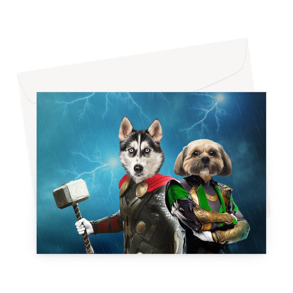 Thunder And Mischief Duo Custom Pet Greeting Card | Pet Lover Gift | Paw & Glory