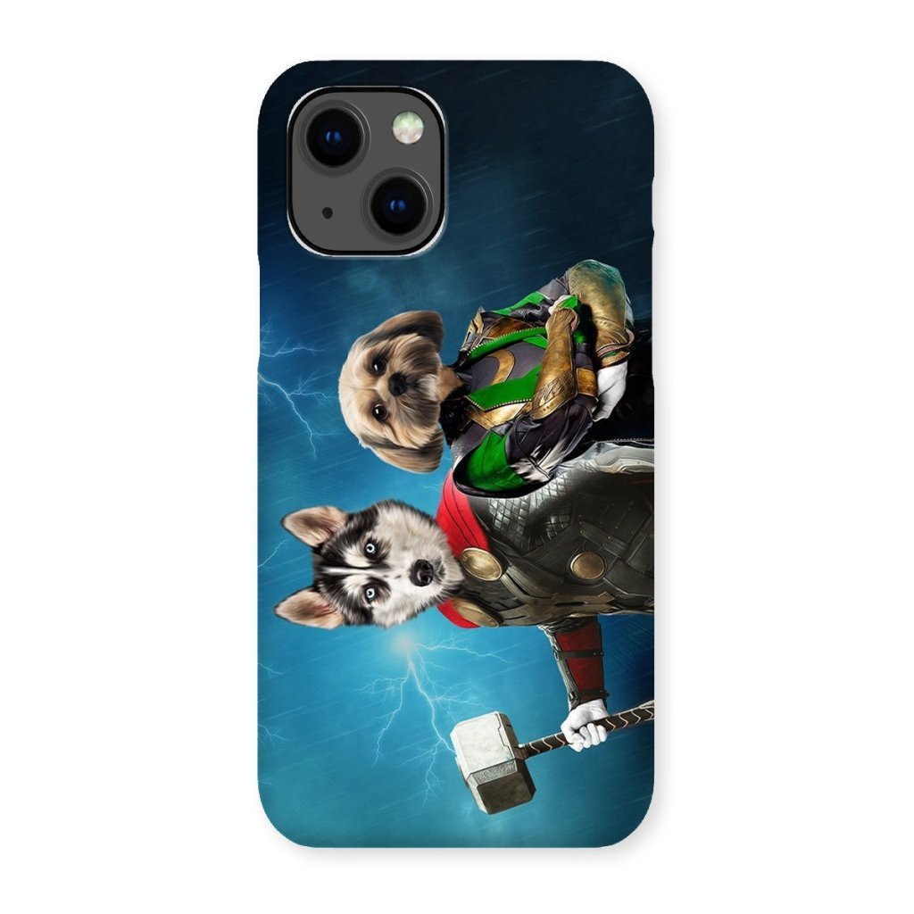 Thor & Loki: Custom Pet Phone Case - Paw & Glory - Dog Portraits - Pet Portraits