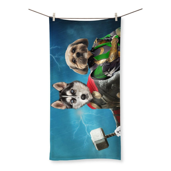 Thunder And Mischief Duo Custom Pet Towel | Pet Lover Gift | Paw & Glory