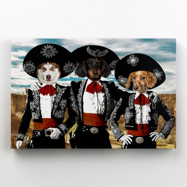 Three Close Friends Custom Pet Canvas | Custom Pet Canvas | Paw & Glory