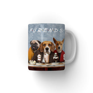 Three Furends: Custom Pet Coffee Mug - Paw & Glory - Dog Portraits - Pet Portraits