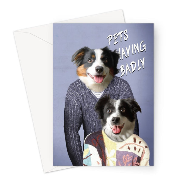 Flatshare Couple Custom Pet Greeting Card | Personalised Pet Gift | Paw & Glory