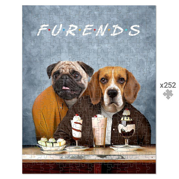 Two Best Friends Custom Pet Puzzle | Funny Pet Portrait | Paw & Glory