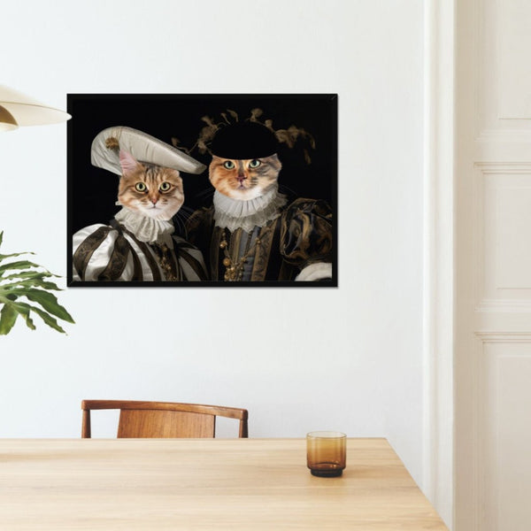 Viscount and Viscountess: Custom Pet Portrait | framed pet portrait | Paw & Glory