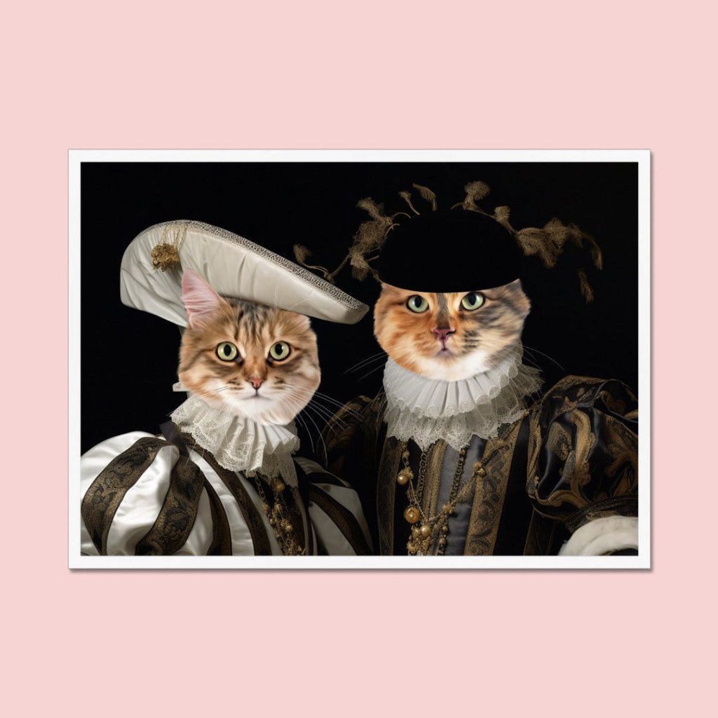 Viscount and Viscountess: Custom Pet Portrait - Paw & Glory - Dog Portraits - Pet Portraits