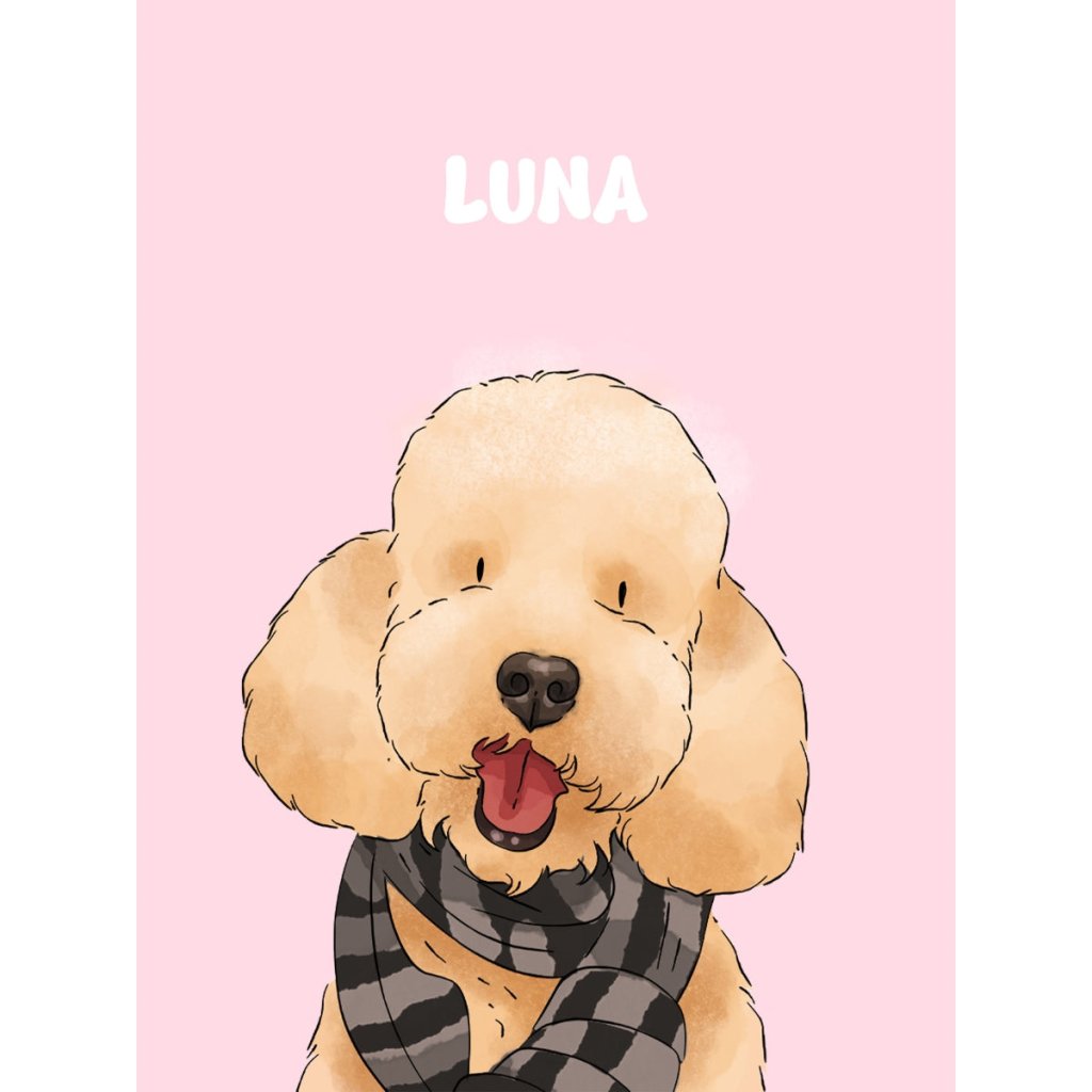 Watercolour: Custom Digital Download Pet Portrait - Paw & Glory - Dog Portraits - Pet Portraits