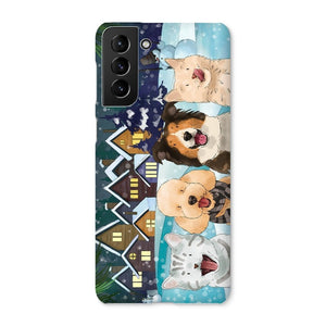 Watercolour: Custom Four Pet Phone Case - Paw & Glory - Dog Portraits - Pet Portraits