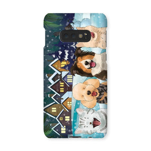 Watercolour: Custom Four Pet Phone Case - Paw & Glory - Dog Portraits - Pet Portraits