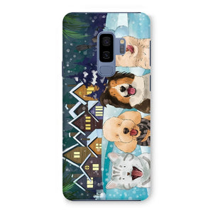 Watercolour: Custom Four Pet Phone Case - Paw & Glory - Dog Portraits - Pet Portraits