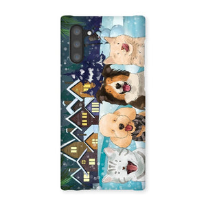 Watercolour: Custom Four Pet Phone Case - Paw & Glory - Dog Portraits - Pet Portraits