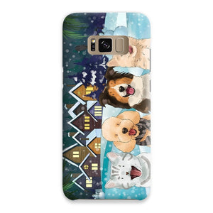 Watercolour: Custom Four Pet Phone Case - Paw & Glory - Dog Portraits - Pet Portraits