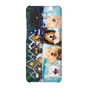 Watercolour: Custom Four Pet Phone Case - Paw & Glory - Dog Portraits - Pet Portraits