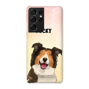 Watercolour: Custom One Pet Phone Case - Paw & Glory - Dog Portraits - Pet Portraits