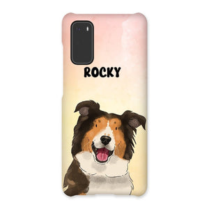 Watercolour: Custom One Pet Phone Case - Paw & Glory - Dog Portraits - Pet Portraits