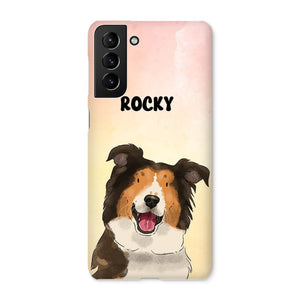Watercolour: Custom One Pet Phone Case - Paw & Glory - Dog Portraits - Pet Portraits