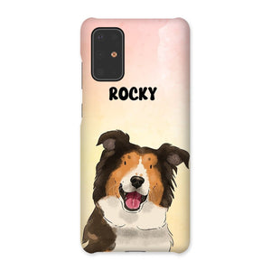 Watercolour: Custom One Pet Phone Case - Paw & Glory - Dog Portraits - Pet Portraits