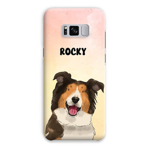 Watercolour: Custom One Pet Phone Case - Paw & Glory - Dog Portraits - Pet Portraits