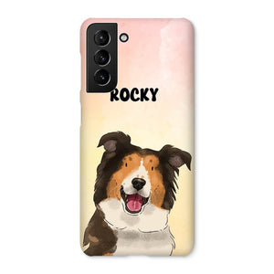 Watercolour: Custom One Pet Phone Case - Paw & Glory - Dog Portraits - Pet Portraits
