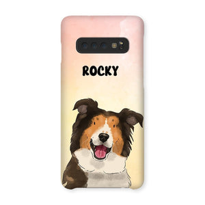 Watercolour: Custom One Pet Phone Case - Paw & Glory - Dog Portraits - Pet Portraits