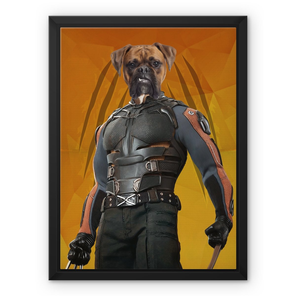 Clawed Comic Hero Custom Pet Canvas | Custom Pet Canvas | Paw & Glory
