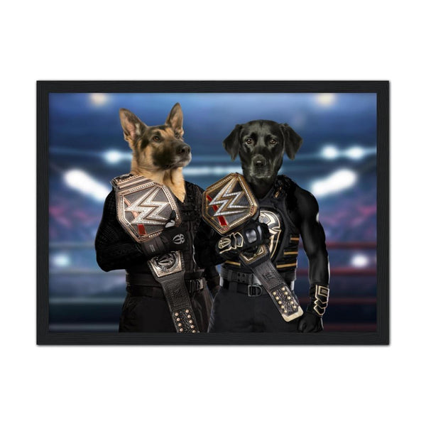 Ring Wrestling Champions Custom Pet Portrait | Custom Pet Portrait | Paw & Glory