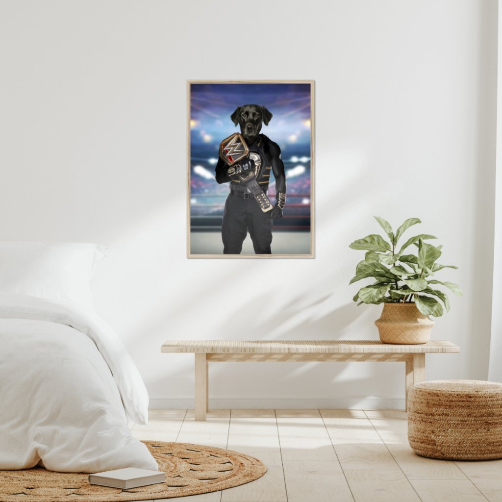 Wrestling Champion Custom Pet Portrait | Paw & Glory