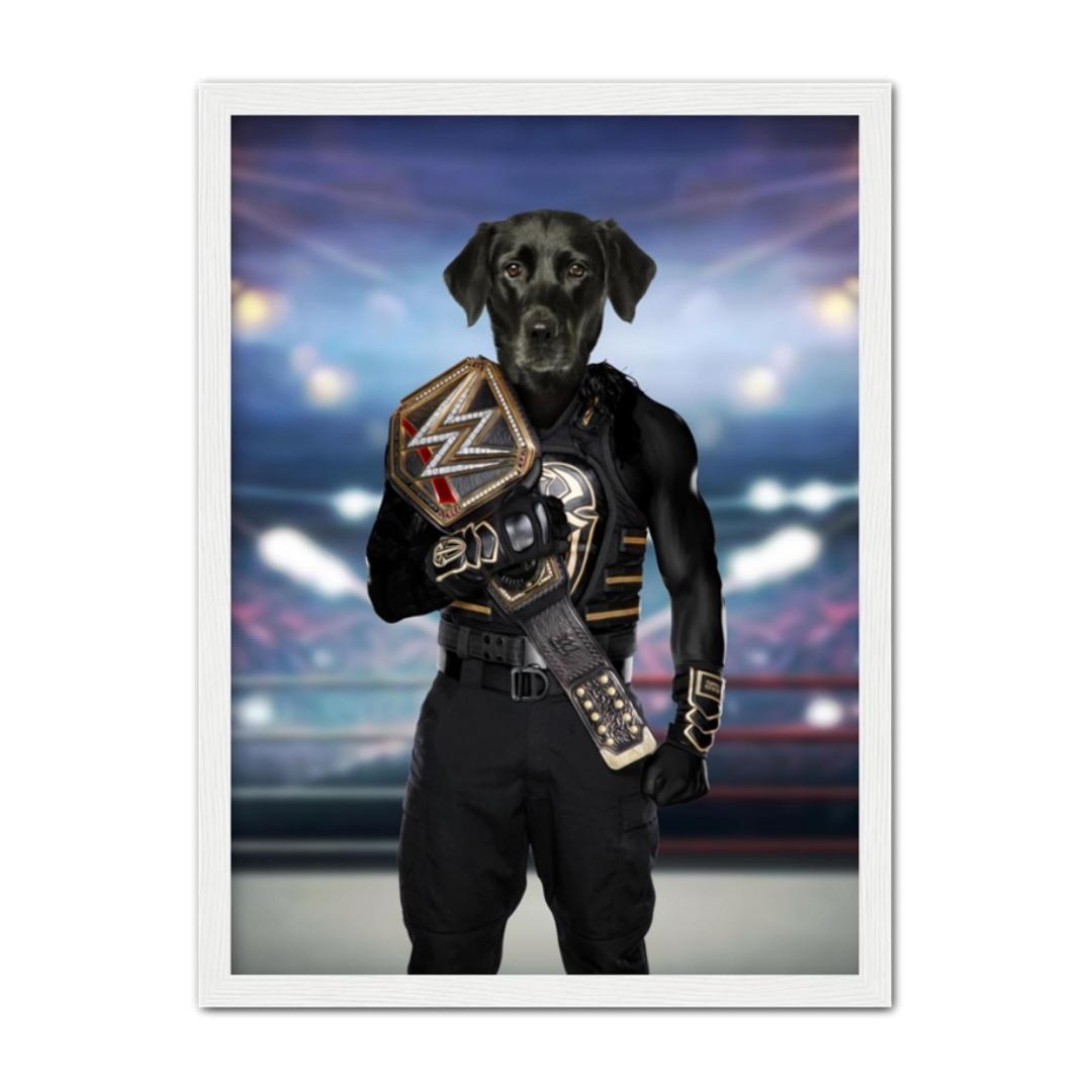 Wrestling Champion Custom Pet Portrait | Paw & Glory