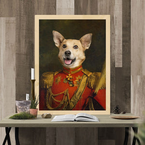 Paw & Glory, paw and glory,  funny dog paintings, the admiral dog portrait, admiral dog portrait, aristocratic dog portraits, custom dog painting, pet portraits