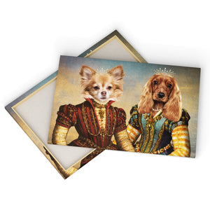 The Princesses: Custom Pet Canvas - Paw & Glory - #pet portraits# - #dog portraits# - #pet portraits uk#pawandglory, pet art canvas,custom pet canvas prints, canvas of your pet, custom pet art canvas, pet custom canvas, custom dog canvas