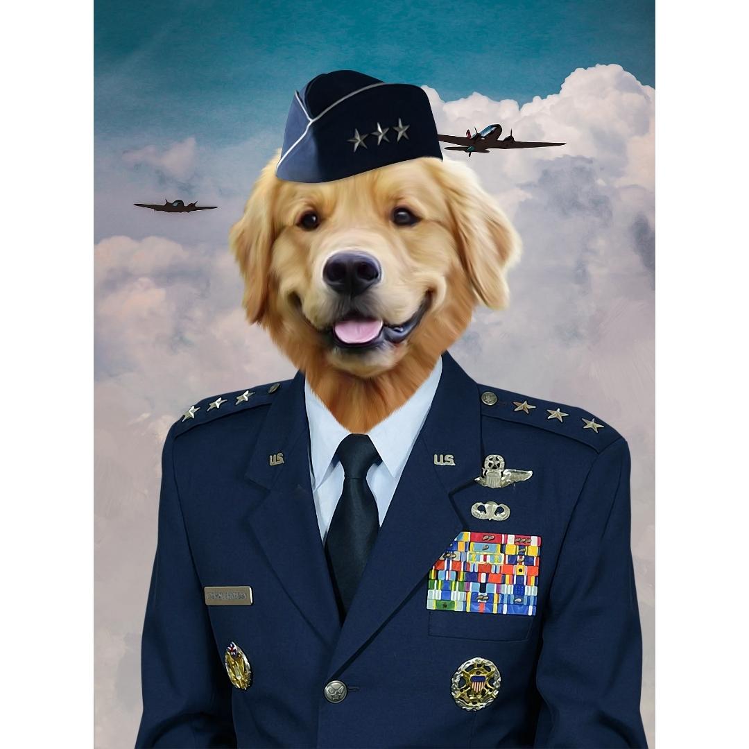 The US Male Airforce Officer The Michael Jackson pawandglory, custom pet painting, dog canvas art, paintings of pets from photos, custom dog painting, pet portraits, funny dog paintings, small dog portrait
