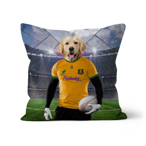 Australia Rugby Team: Custom Pet Pillow - Paw & Glory - #pet portraits# - #dog portraits# - #pet portraits uk#