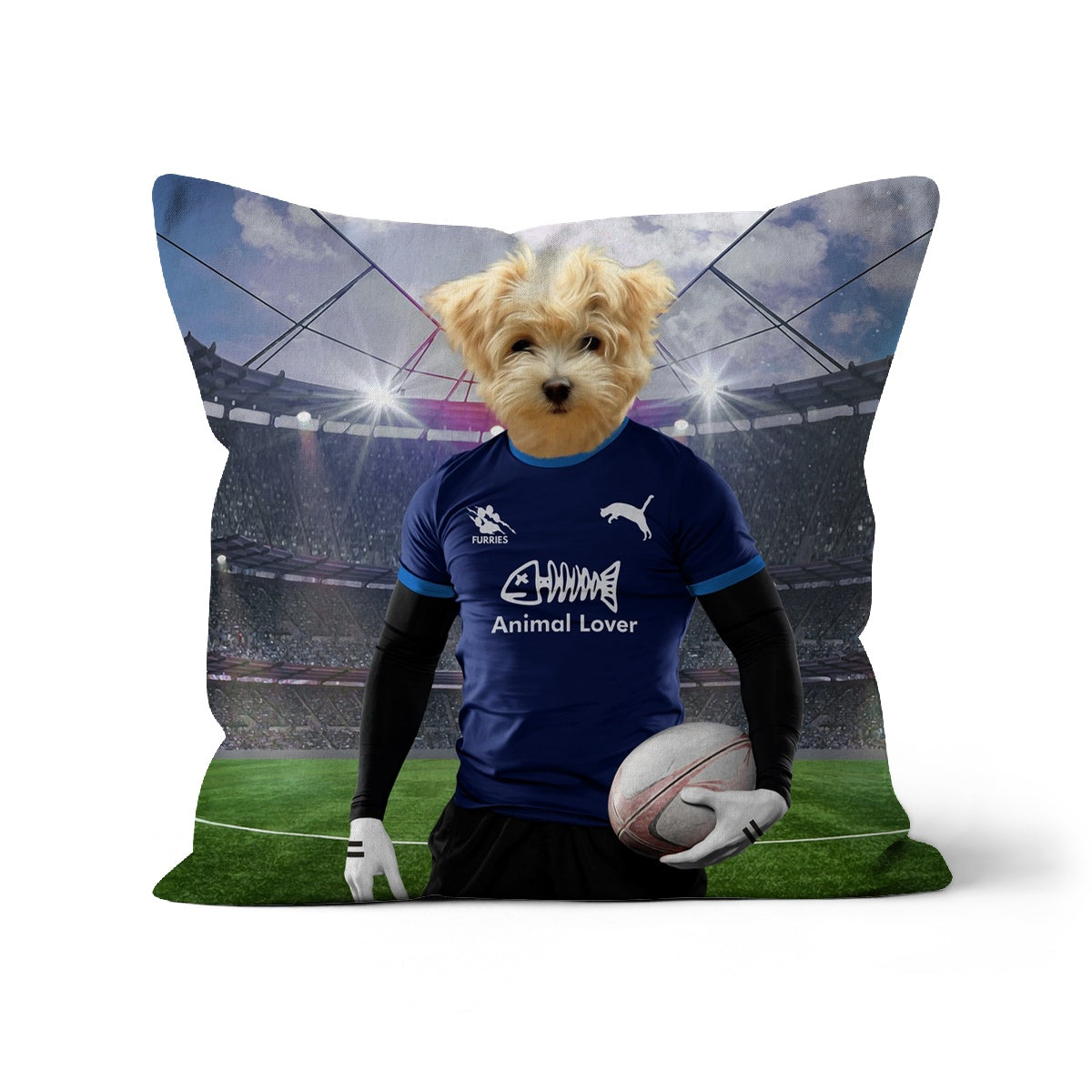 Scotland Rugby Team: Paw & Glory, paw and glory, pet pillow, pillow custom, Pet Portraits cushion, dog pillow custom, custom pet pillows, create your own pillow, customized throw pillows
