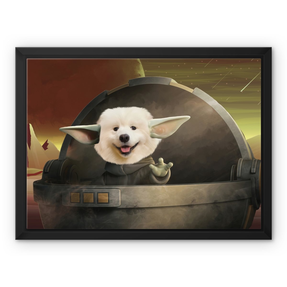 Baby Yoda: Custom Pet Canvas - Paw & Glory - #pet portraits# - #dog portraits# - #pet portraits uk#paw and glory, pet portraits canvas,canvas of your dog, dog canvas art, dog portrait canvas, personalized dog canvas, custom pet canvas