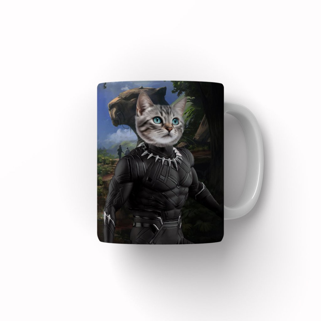Black Panther (Marvel Inspired): Custom Pet Mug - Paw & Glory - #pet portraits# - #dog portraits# - #pet portraits uk#