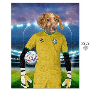 Brazil Football Team (FIFA 2022): Custom Pet Puzzle - Paw & Glory - #pet portraits# - #dog portraits# - #pet portraits uk#
