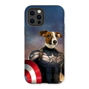 Captain America: Custom Pet Phone Case - Paw & Glory - paw and glory, custom dog phone case, phone case dog, dog portrait phone case, custom dog phone case, life is better with a dog phone case, personalised cat phone case, Pet Portrait phone case,