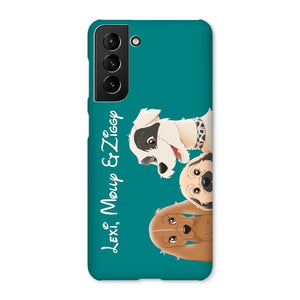 Cartoon: Custom 3 Pet Phone Case - Paw & Glory - #pet portraits# - #dog portraits# - #pet portraits uk#pet portraits in +oil, painting of my dog, custom dogs, paw prints gifts, pet portrait by, canvas pet photos, crown and paw alternative, westandwillow