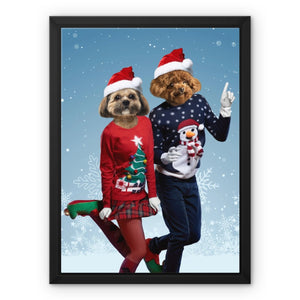 Christmas Lovers: Custom Pet Canvas - Paw & Glory - #pet portraits# - #dog portraits# - #pet portraits uk#pawandglory, pet art canvas,dog portrait canvas, pet picture on canvas, dog canvas bag, custom pet canvas, personalised pet canvas