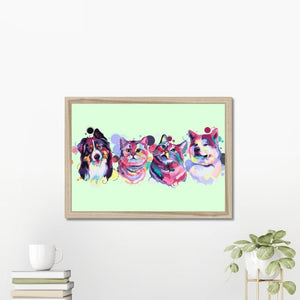 Custom Pastel Pop: Framed Pet Portrait - Paw & Glory - #pet portraits# - #dog portraits# - #pet portraits uk#