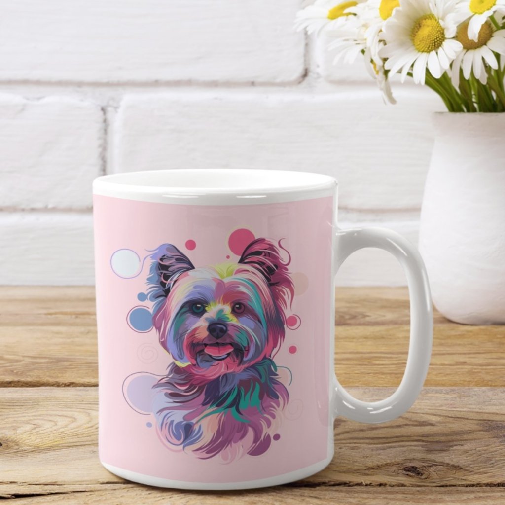Custom Pastel Pop: Pet Portrait Coffee Mug - Paw & Glory - #pet portraits# - #dog portraits# - #pet portraits uk#