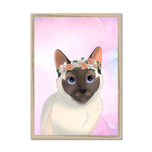 Full Blossom Crown: Cartoon Pet Portrait - Paw & Glory - #pet portraits# - #dog portraits# - #pet portraits uk#