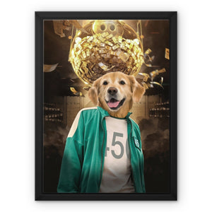 Player 456 (Squid Games Inspired): Custom Pet Canvas - Paw & Glory - #pet portraits# - #dog portraits# - #pet portraits uk#paw and glory, pet portraits canvas,dog canvas art, dog prints on canvas, pet canvas portraits, canvas dog painting, pet canvas art