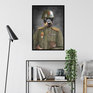 The World War Soldier: Custom Pet Portrait - Paw & Glory, pawandglory, custom pet painting, paintings of pets from photos, custom dog painting