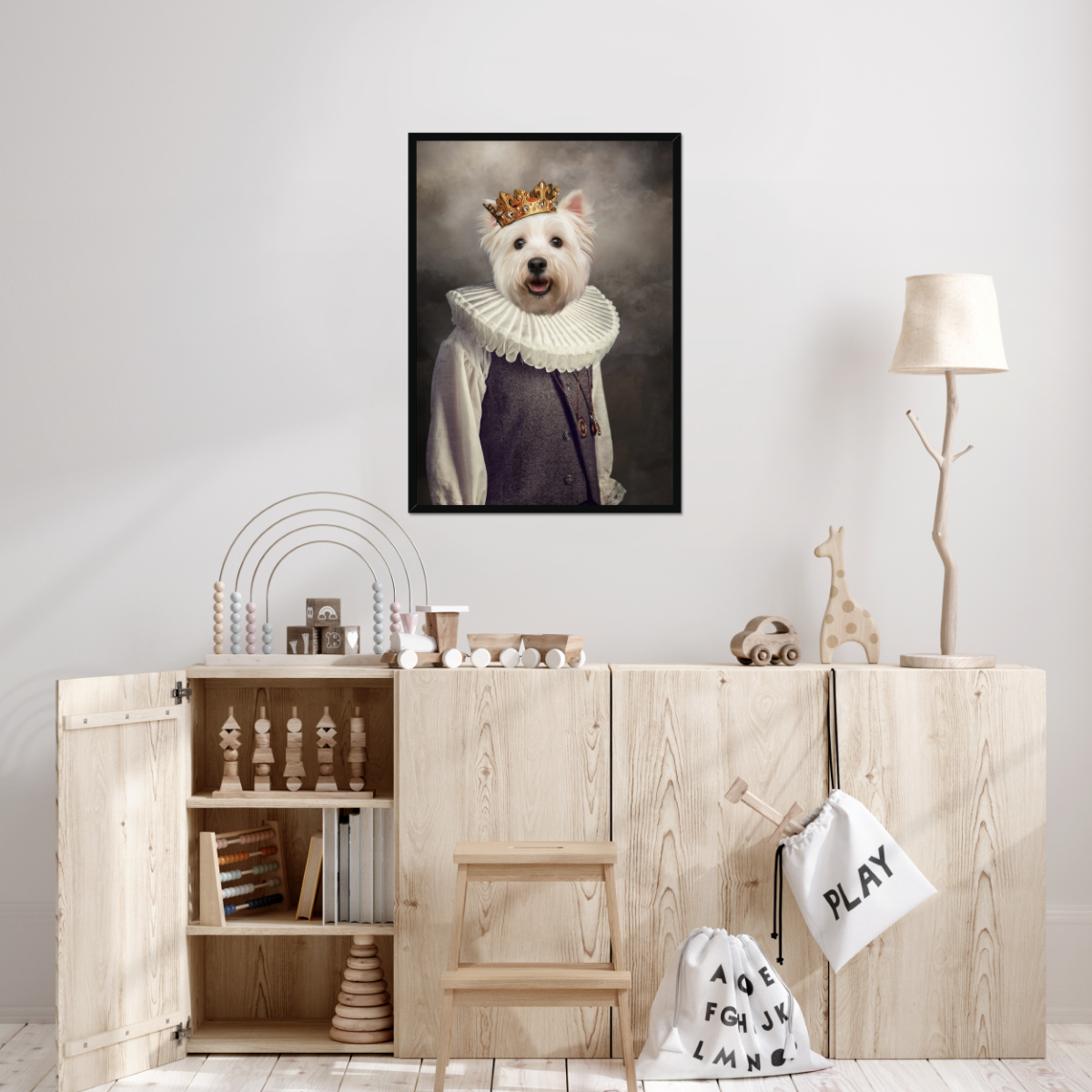 The Young Prince: Custom Pet Portrait - Paw & Glory, paw and glory, dog astronaut photo, dog drawing from photo, draw your pet portrait, dog portraits singapore, cat picture painting, custom dog painting, pet portrait