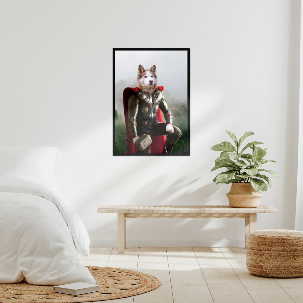 Thor: Custom Pet Portrait - Paw & Glory - #pet portraits# - #dog portraits# - #pet portraits uk#Paw & Glory, pawandglory, for pet portraits, paintings of pets from photos, dog portraits admiral, pet portrait singapore, admiral pet portrait, minimal dog art, pet portraits