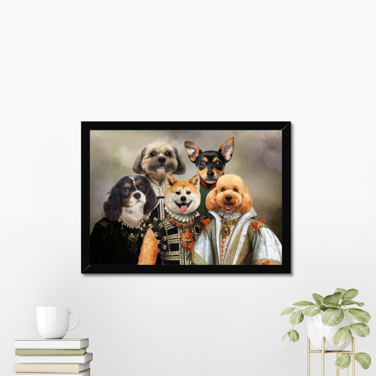 The Dignified: Custom Framed 5 Pet Portrait - Paw & Glory, pawandglory, dog portrait images, aristocrat dog painting, drawing pictures of pets, admiral pet portrait, dog portrait background colors, cat picture painting, pet portrait
